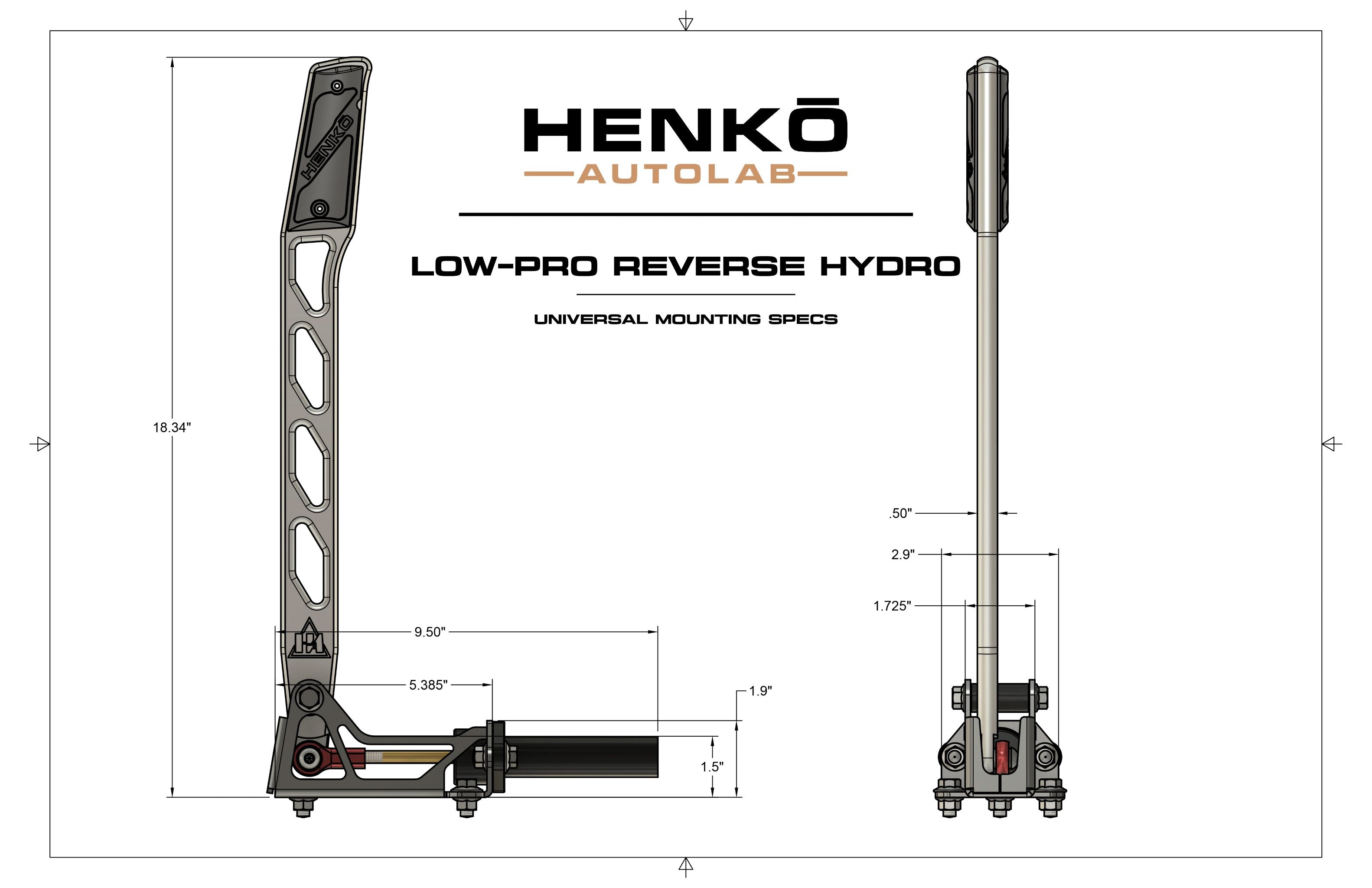 Henko AutoLab - Low-Pro Reverse Hydro E Brake